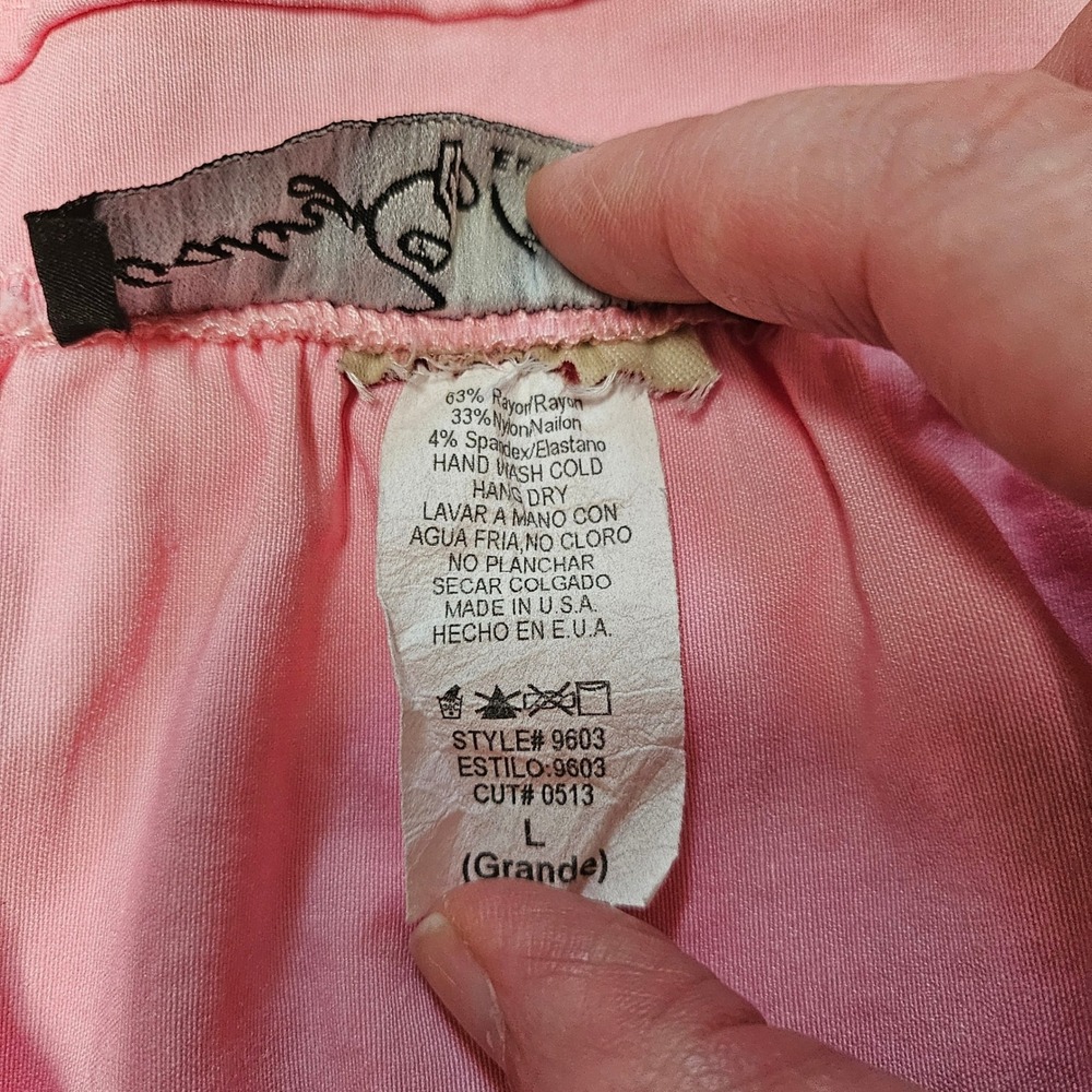 Vintage Y2K Baby Phat Pink Halter Zip Front Capri Pant Jumpsuit Size L - Picture 11 of 11